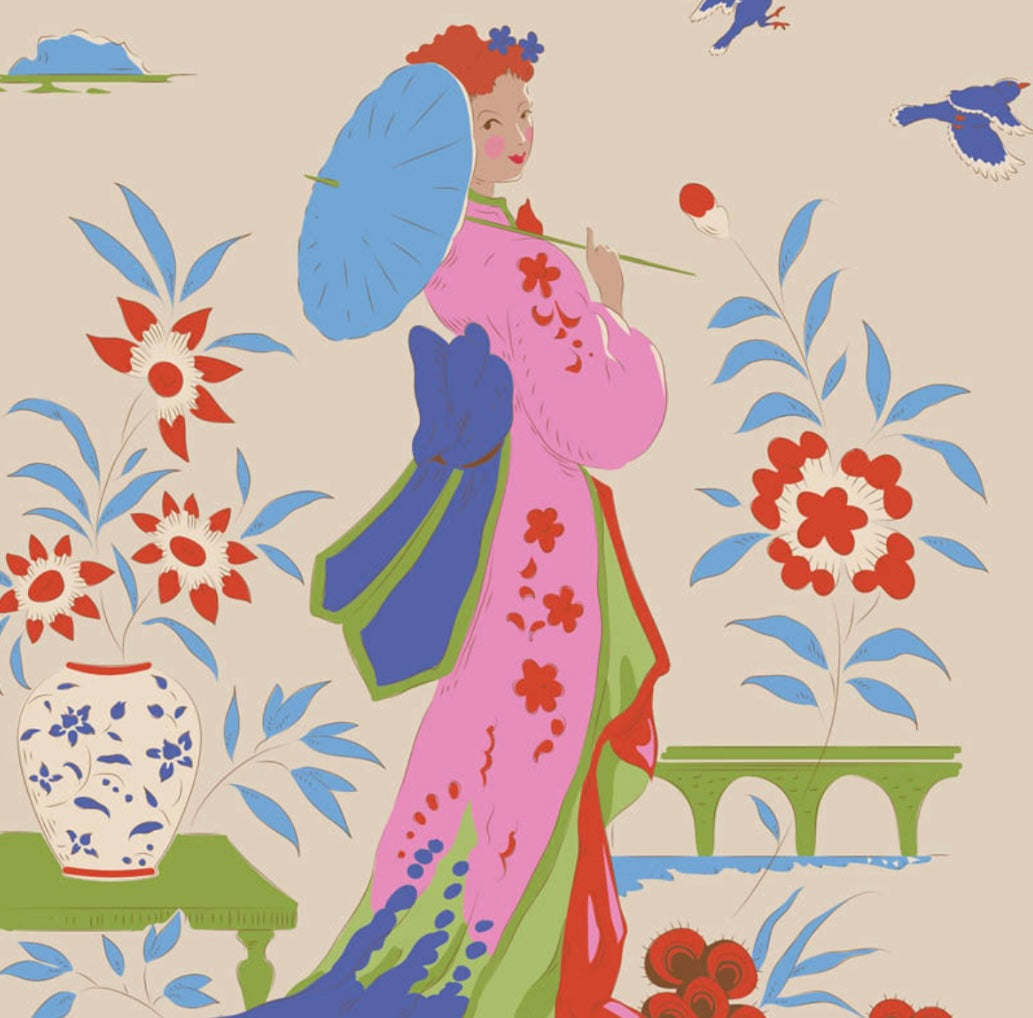 Garden-Vista - Dove - 100507 - Bloomsville Collection - Tilda Fabrics