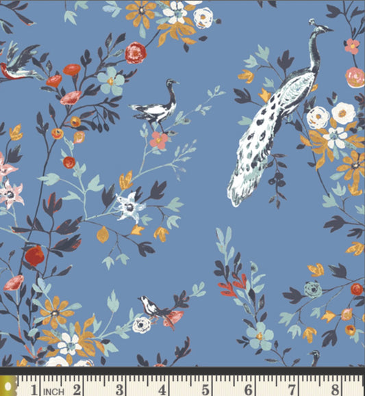 Afreschi Uffizi Ceruleo - FLR43502 - Florence Collection by Katarina Roccella - Art Gallery Fabrics