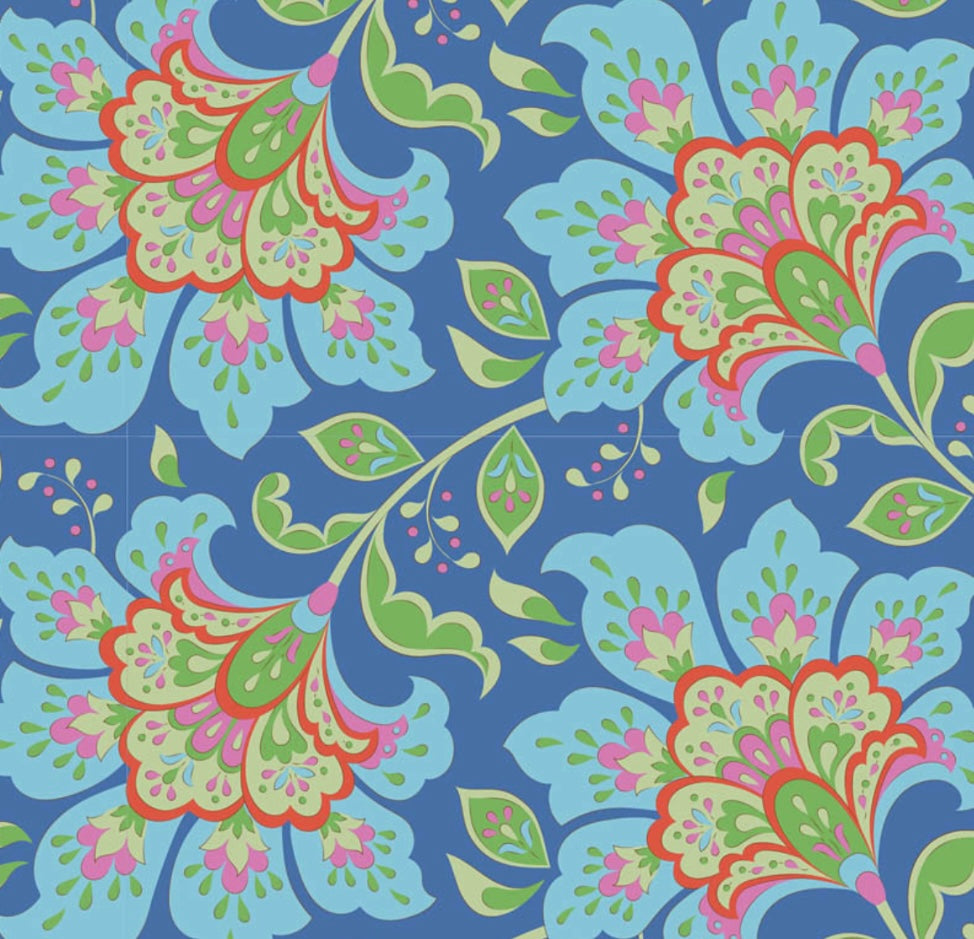 Bloomsville Collection - Blue Bundle - 5 Fabrics - Tilda Fabrics