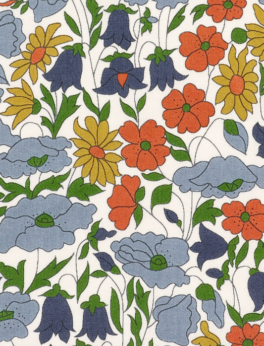 Poppy and Daisy - Brown - Tana Lawn - Classic Collection - Liberty of London