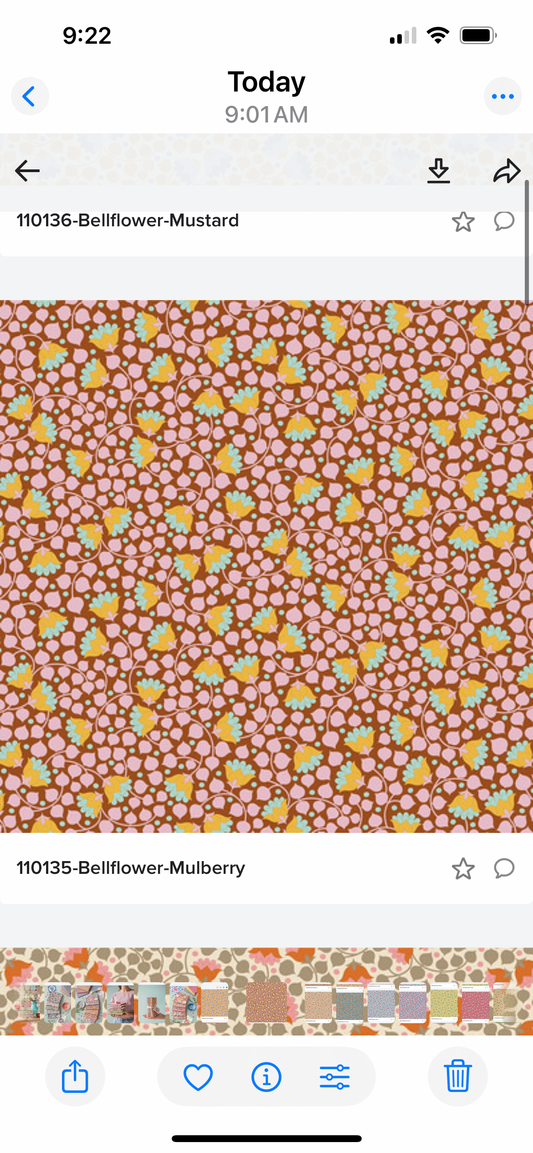 Bellflower - Mulberry - 110135 - Wallflower Blender Collection - Tilda Fabrics