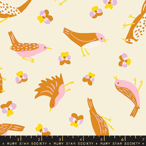 Natural RS3076 11 - Bird Is The Word Collection by Kimberly Kight - Ruby Star Society - Moda Fabrics