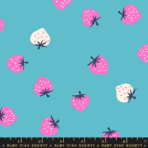 Turquoise RS3085 20 - Strawberry Collection by Kimberly Kight - Ruby Star Society - Moda Fabrics