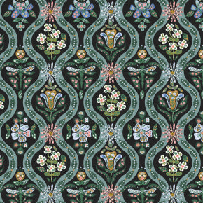 Posie - Black Metallic - RP1404-BK3M - English Rose Collection - Rifle Paper Company