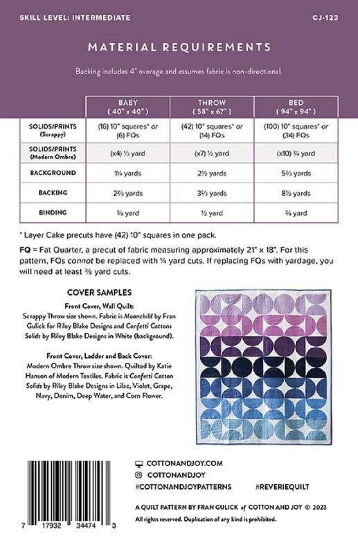 Reverie Quilt Pattern by Cotton + Joy