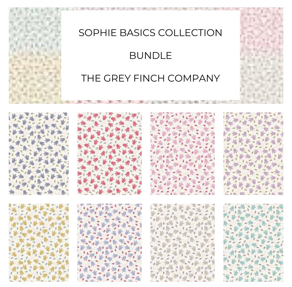 Sophie Basics Collection Bundle - 8 Fabrics - Tilda Fabrics
