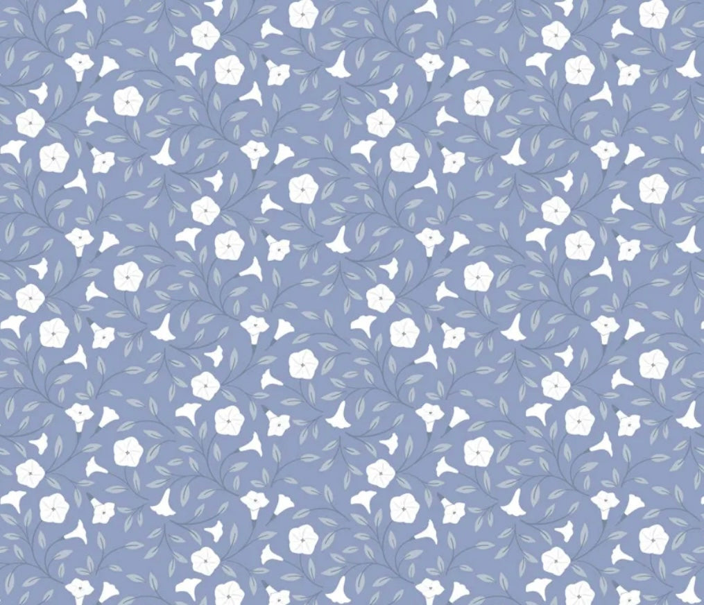 Moonflower - Dark Periwinkle - CC43.2 - Evenfall Collection by Cassandra Connolly - Lewis & Irene