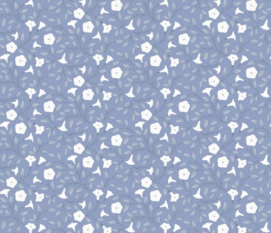 Moonflower - Dark Periwinkle - CC43.2 - Evenfall Collection by Cassandra Connolly - Lewis & Irene