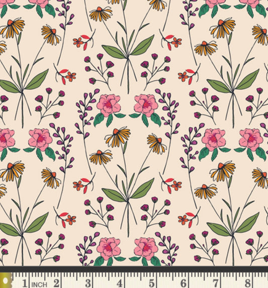 Symmflorescent - ABO54609 - Abode Collection by Maureen Cracknell - Art Gallery Fabrics