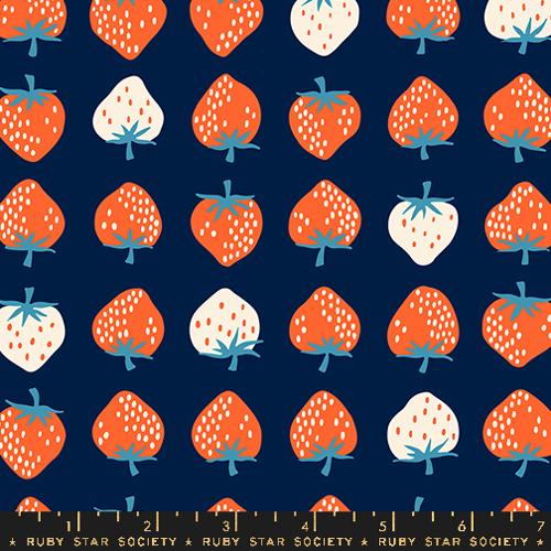 Navy RS3084 23 - Strawberry Collection by Kimberly Kight - Ruby Star Society - Moda Fabrics