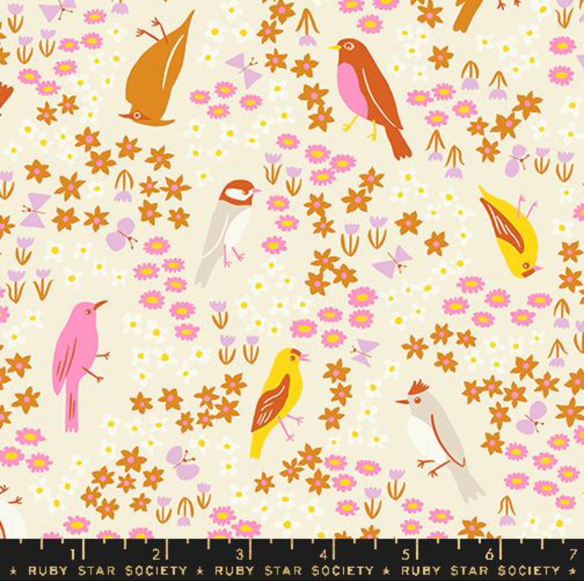Natural RS3077 11 - Bird Is The Word Collection by Kimberly Kight - Ruby Star Society - Moda Fabric