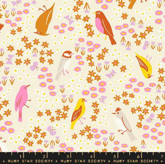 Natural RS3077 11 - Bird Is The Word Collection by Kimberly Kight - Ruby Star Society - Moda Fabric