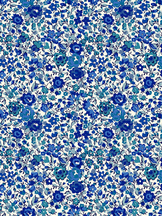 Emma and Georgina - Dark Blue - Tana Lawn - Liberty of London Fabrics - 100% Cotton