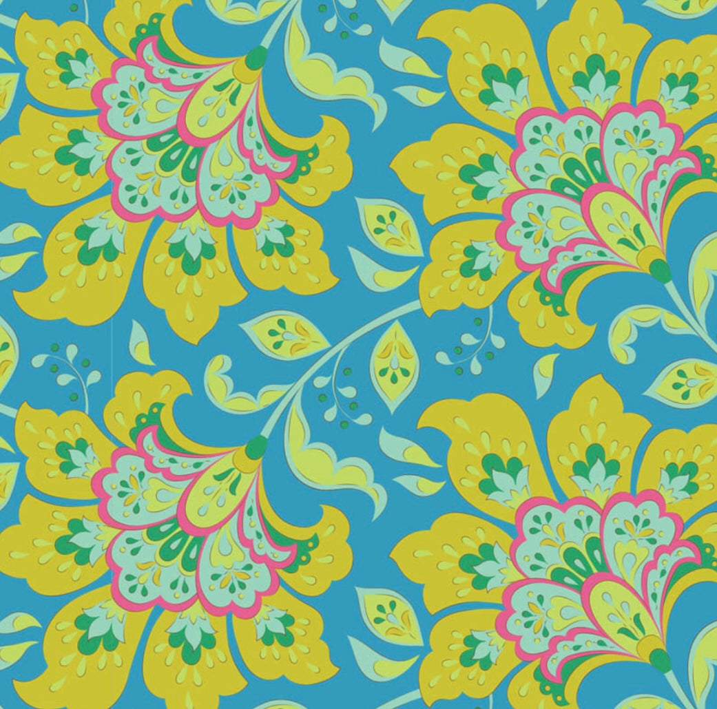 Flowermarket - Sky - 100517 - Bloomsville Collection - Tilda Fabrics