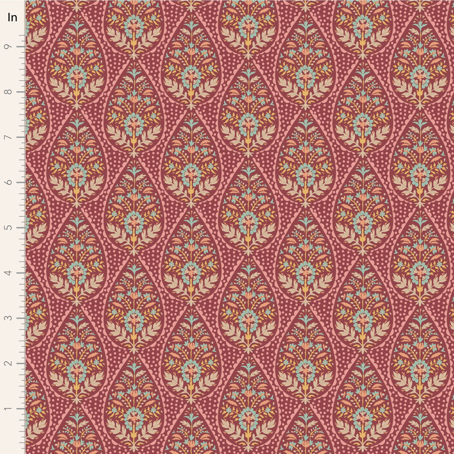 Adina - Maroon - 100561 - Sanctuary Collection - Tilda Fabrics