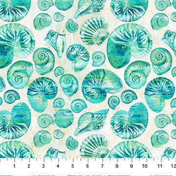 Shells - Cream - DP25418-11 - Vitamin Sea Collection - Northcott Fabrics