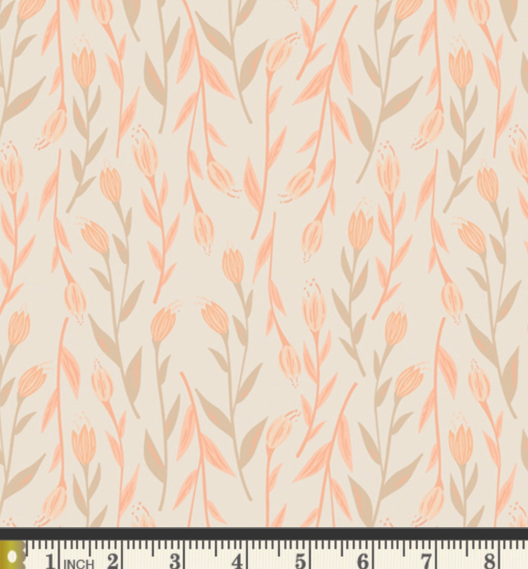 Whispers Inbloom Nectarine - Nectarine Fusion Collection - Art Gallery Fabrics