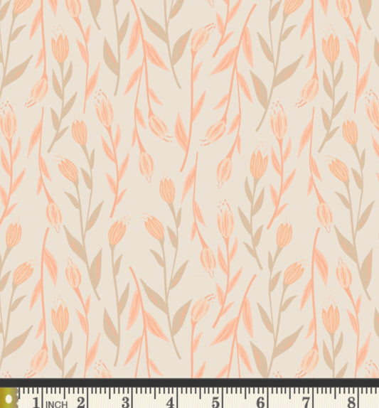Whispers Inbloom Nectarine - Nectarine Fusion Collection - Art Gallery Fabrics
