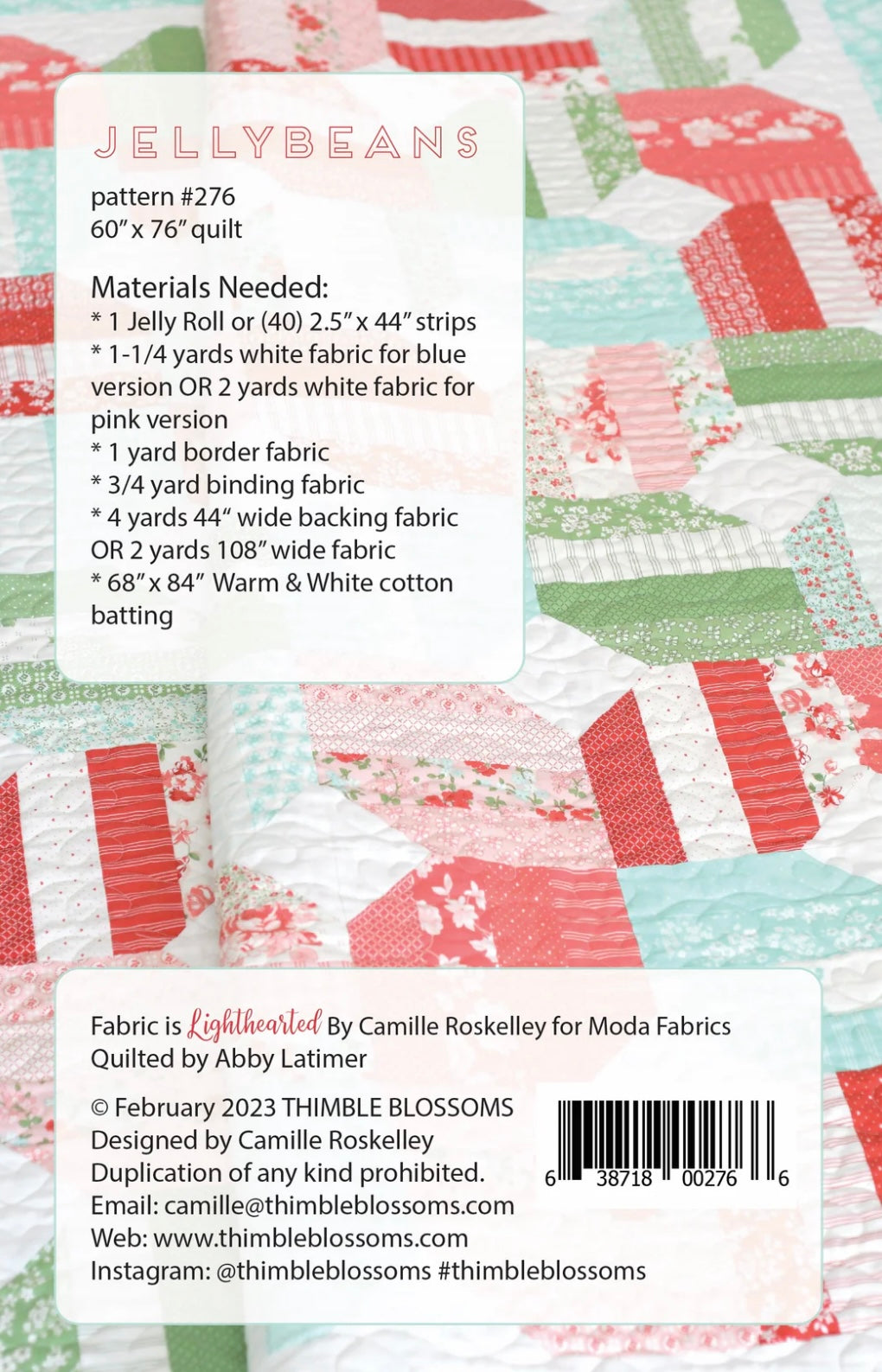 Jellybeans Quilt Pattern by Camille Roskelley of Thimble Blossoms