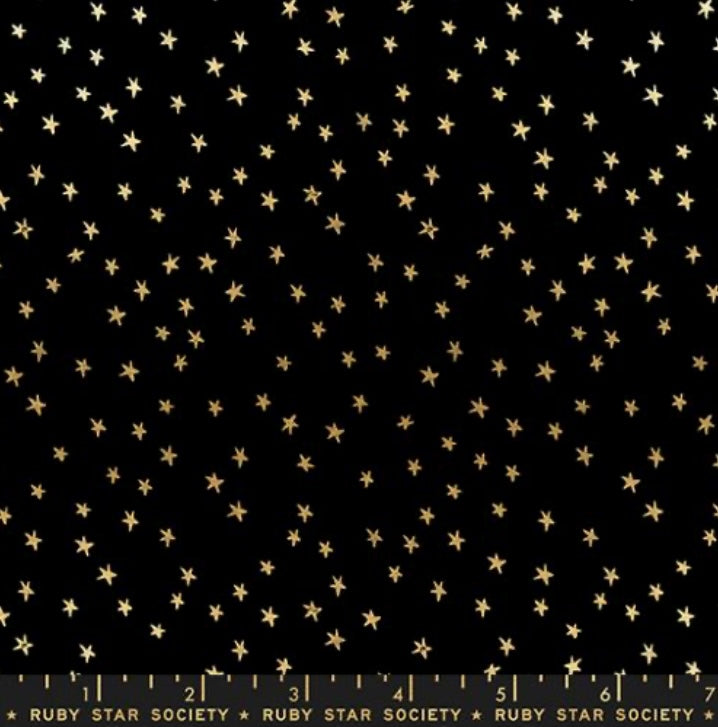 Black Gold Metallic Mini - RS4110 27M - Starry Collection by Alexia Abegg - Ruby Star Society - Moda Fabrics