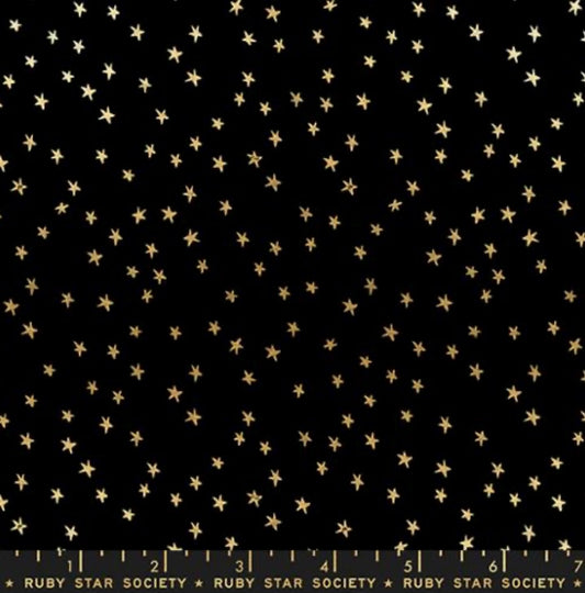 Black Gold Metallic Mini - RS4110 27M - Starry Collection by Alexia Abegg - Ruby Star Society - Moda Fabrics
