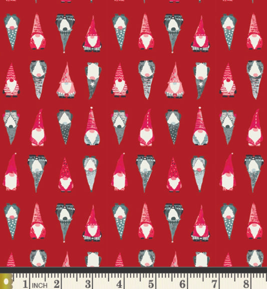 Playful Gnomes Berry - ADV25912 - Adventale Collection by Katarina Roccella - Art Gallery Fabrics