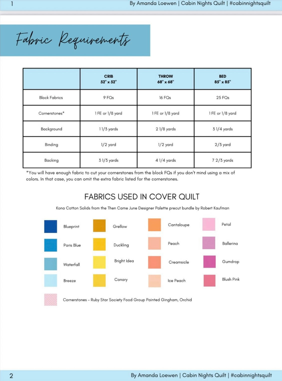 Cabin Nights Quilt Pattern by Prairie Quilt Co.