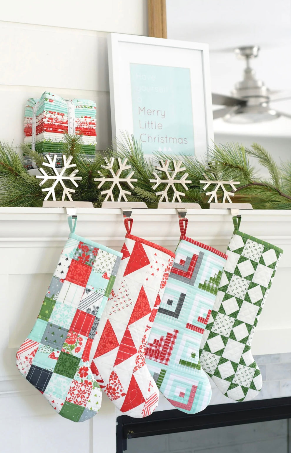 Merry Stockings 2 Pattern by Camille Roskelley of Thimble Blossoms
