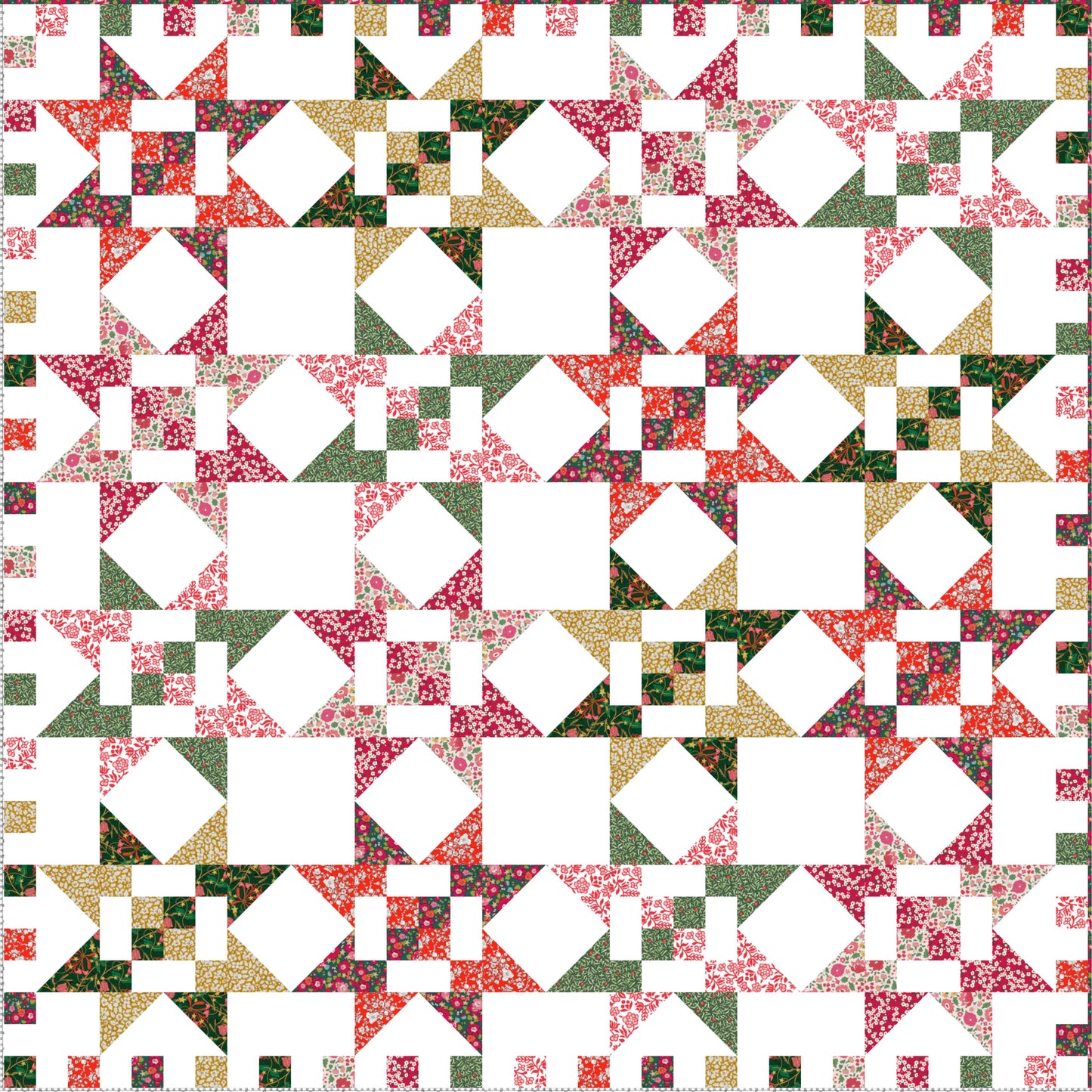 Fat Quarter Stars Quilt Kit - Liberty of London Fabrics Version - Pattern by Suzy Quilts