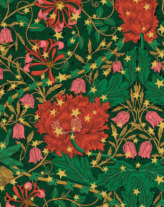 March Sparkle (A) - Metallic (stars) - Tana Lawn - 2025 Festive Collection - Liberty of London