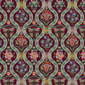 Posie - Burgundy Metallic - RP1404-BU2M - English Rose Collection - Rifle Paper Company