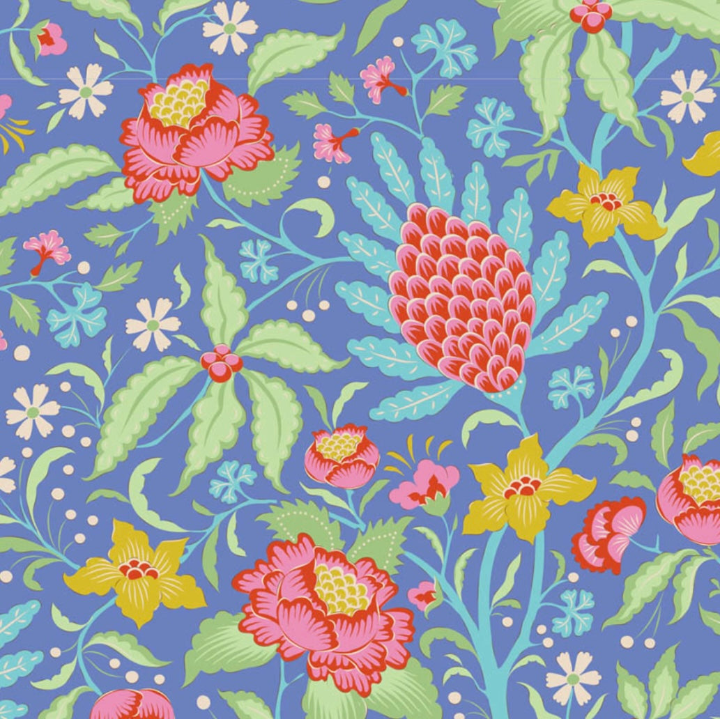 Bloomsville Collection - Blue Bundle - 5 Fabrics - Tilda Fabrics