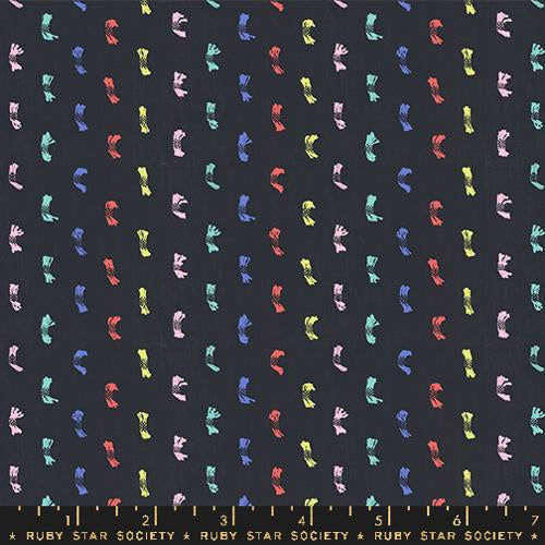 Soft Black RS4128 12 - Warp & Weft Ooh Lucky Lucky Collection (WOVENS) by Alexia Abegg - Ruby Star Society - Moda Fabric