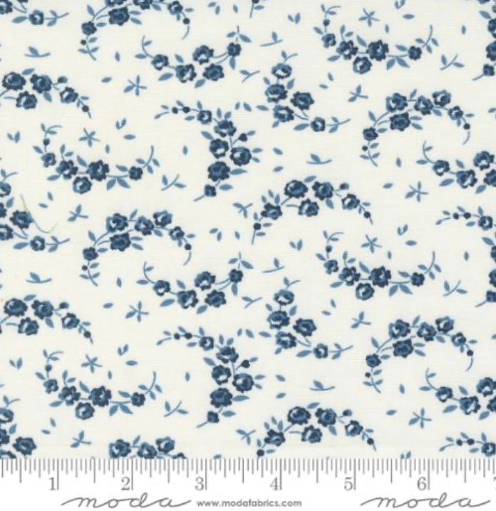 Shoreline Cream Navy 55308 24 - Shoreline Collection by Camille Roskelley - Moda Fabrics