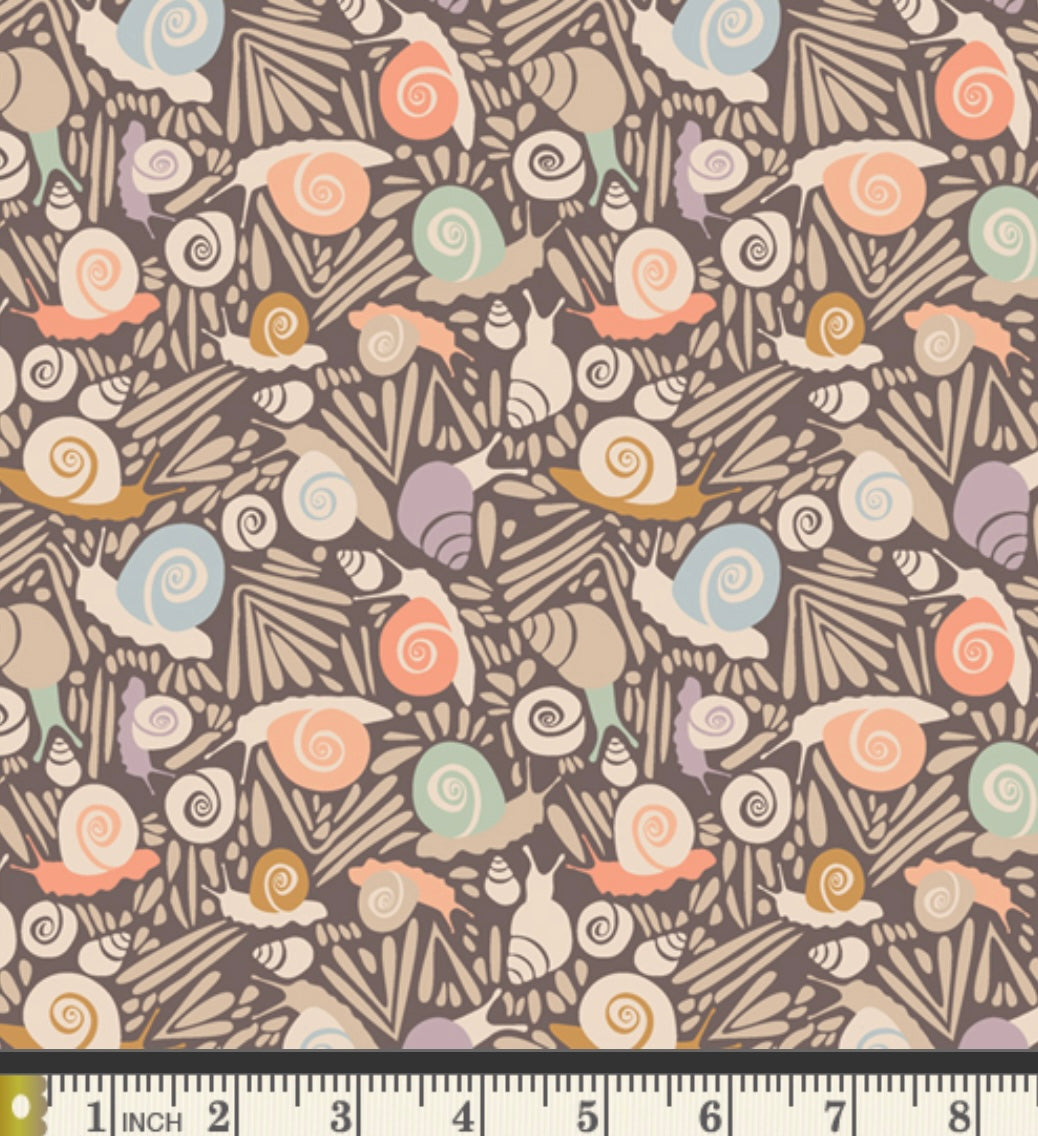 Snails Driftwood - SLS99300 - Slow Summer Collection by Suzy Quilts - Art Gallery Fabrics