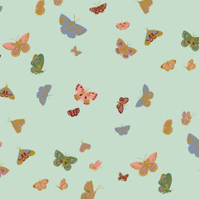 Butterfly House - Mint Metallic - RP1405-MI1M - English Rose Metallic - Rifle Paper Company