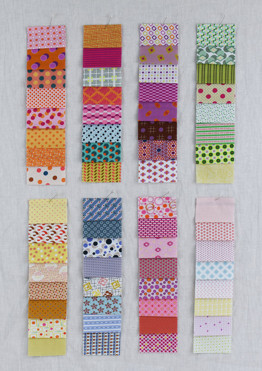 Mixed Bag of Lollies Collection Bundle - 8 Fabrics - By Jen Kingwell - Moda Fabrics