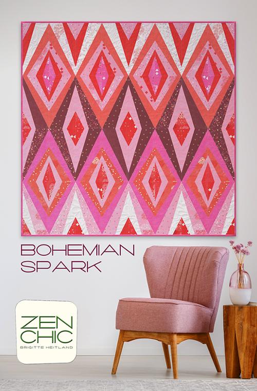 Bohemian Spark Quilt Pattern by Zen Chic