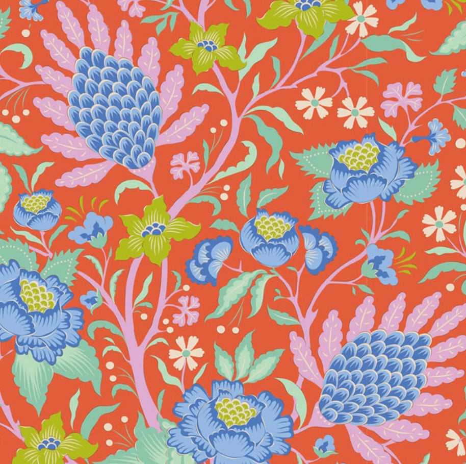Flowertangle - Persimmon - 100505 - Bloomsville Collection - Tilda Fabrics