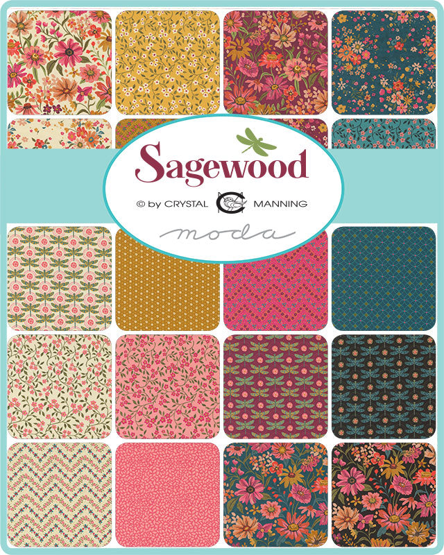 Sagewood Collection Fat Quarter Bundle - 32 Fat Quarters by Crystal Manning - Moda Fabrics