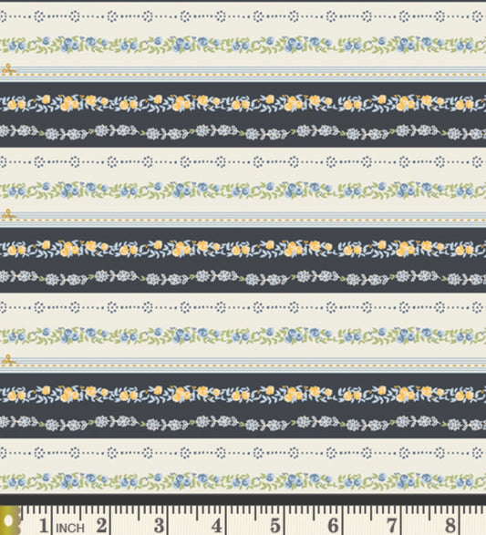 Organic Bound - 2.5” Binding Fabric - BINPTG33 - Potager Collection by Sharon Holland - 100% Cotton