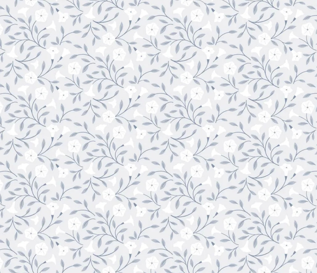 Moonflower - Pale Grey - CC43.1 - Evenfall Collection by Cassandra Connolly - Lewis & Irene