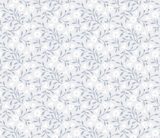 Moonflower - Pale Grey - CC43.1 - Evenfall Collection by Cassandra Connolly - Lewis & Irene