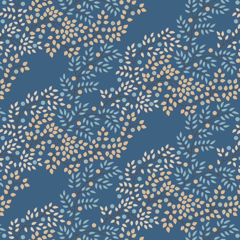 Berrytangle Prussian - TIL130127-V15 - Creating Memories Collection - Tilda Fabrics
