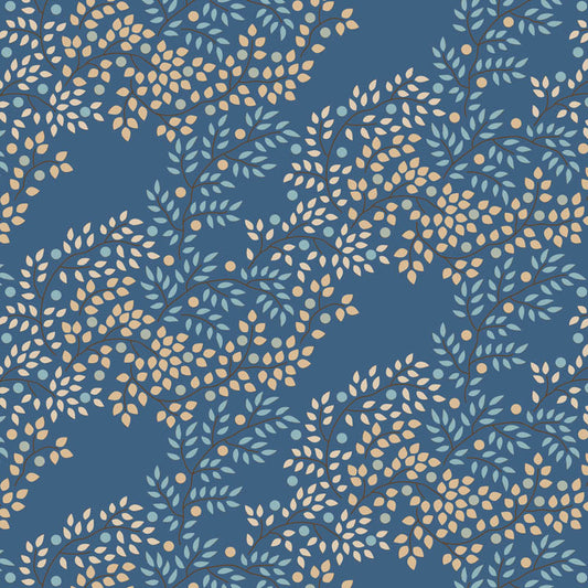 Berrytangle Prussian - TIL130127-V15 - Creating Memories Collection - Tilda Fabrics