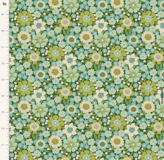 Lauren - Green - 100601 - Wallflower Collection - Tilda Fabrics