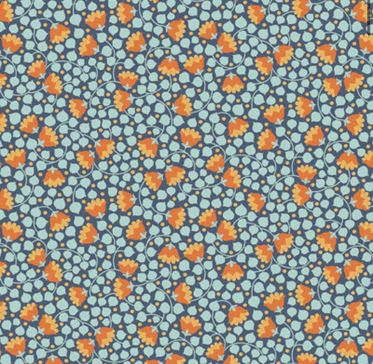 Bellflower - Prussian - 110133 - Wallflower Blender Collection - Tilda Fabrics