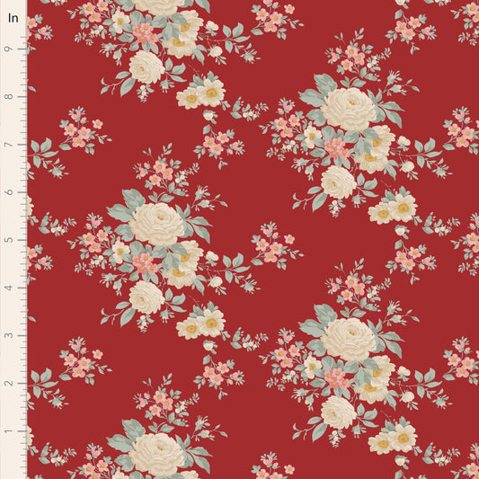 Carol - Burgundy - 100622 - Merry Little Christmas Collection - Tilda Fabrics
