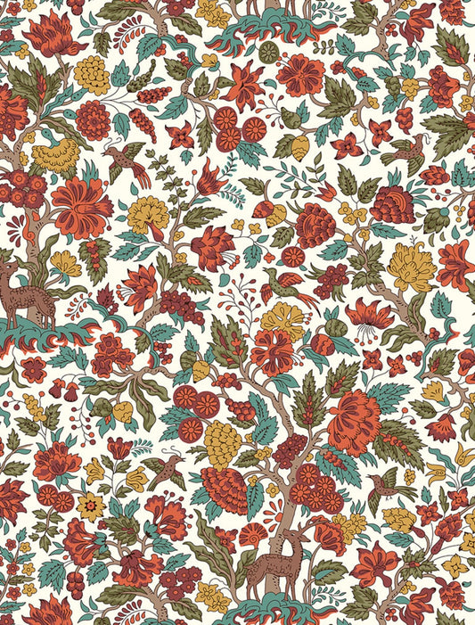 Salters Forest - Red - Tana Lawn - Liberty Odyssey Collection - Liberty of London