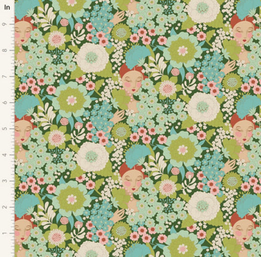 Wallflower - Green - 100605 - Wallflower Collection - Tilda Fabrics